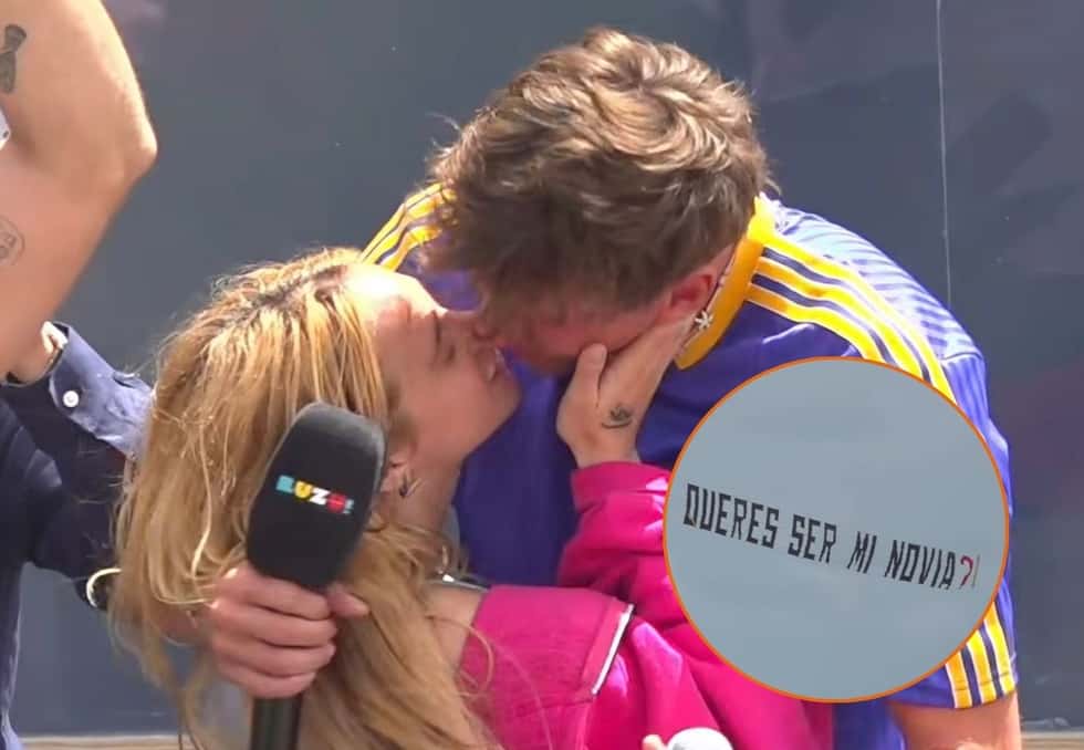 Marcos Giles le pidió noviazgo a Ángela Torres con una avioneta en pleno vivo de&nbsp;Luzu